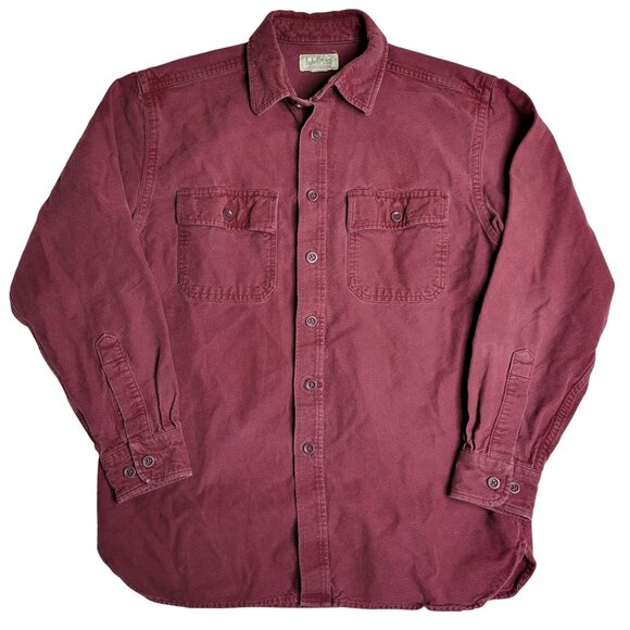 L.L. Bean Men's Medium Heavyweight Chamois Shirt Lot Of 4 In Assorted Colors - Picture 9 of 16